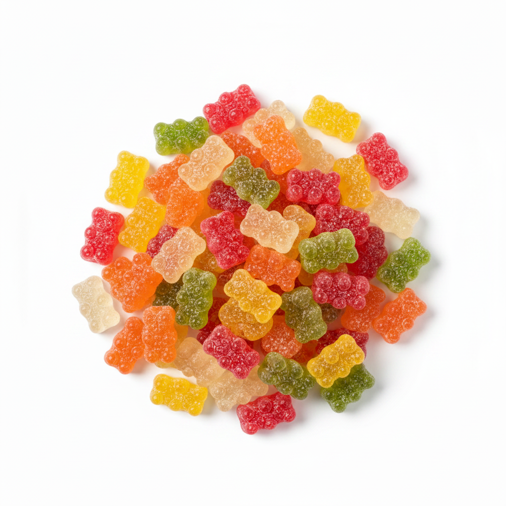 Fizzy Gummy Bears Flat-lay
